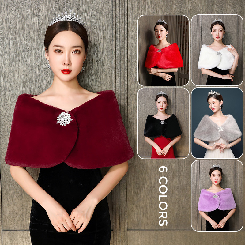 Winter Clothing Pk - Женская свадебная шаль, свадебная накидка из